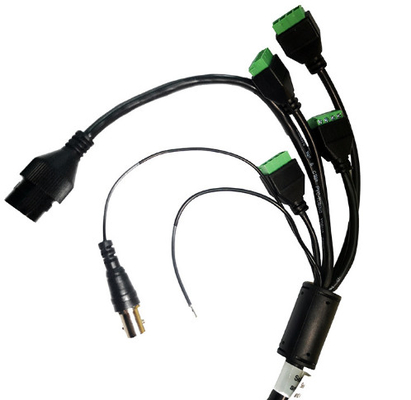 Rj45 οι συνελεύσεις καλωδίων καμερών στεγανοποιούν την ασφάλεια 100mm ομοαξονική