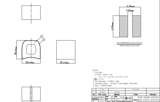 ελαστική αποκατάσταση στολισμάτων 20mm SMD, επίπεδα στρογγυλά λαστιχένια στολίσματα σιλικόνης