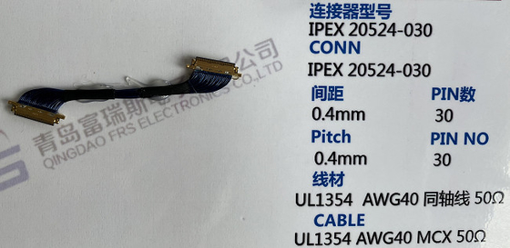 30 καρφίτσα 50 συνέλευση 0.4mm LVDS 40 ηλεκτρικών λουριών καρφιτσών σακάκι καλωδίων καρφιτσών λεπτό μαύρο εξαιρετικά