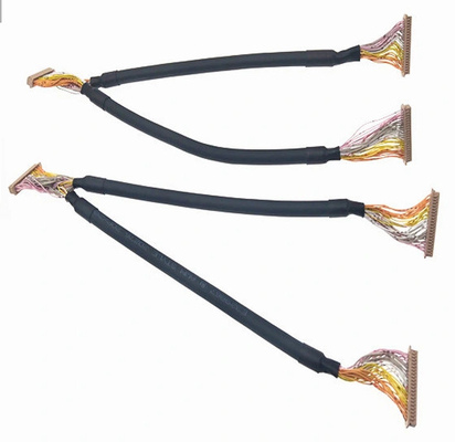 λουρί 50mm καλωδίων 40p LVDS ενιαίο διπλό καλώδιο ασπίδων ρυμουλκών αυτοκινήτων 30awg