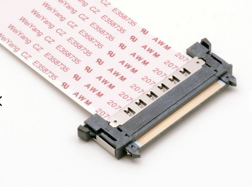 LVDS 400mm επίπεδο καλώδιο FPC, επίπεδο καλώδιο κορδελλών καρφιτσών 41-51